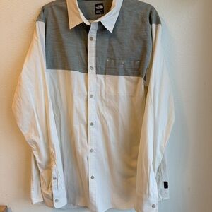 The North Face Men's Two-Tone Gray and cream Shirt
